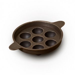 Cast Iron Paniyaram Pan/Appe pan (Non Flat Bottom)
