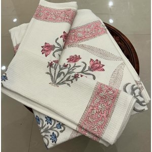 100% Jaipuri Handblock Towel Set of 3
