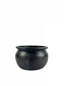 Black Clay Biryani Pot Flat Bottom